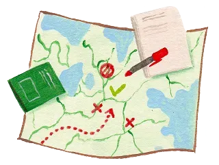 Watercolor illustration of treatment approaches